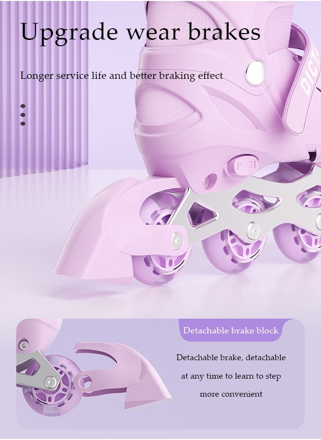 DUNISO - Kids Roller Skates,Kids Inline Skates,With Led Illuminated Wheels And Backpack, Adjustable Size, Anti Collision And Wear Resistant,Suitable For Boys And Girls,Suitable For Sizes 30 To 35 - Image 1