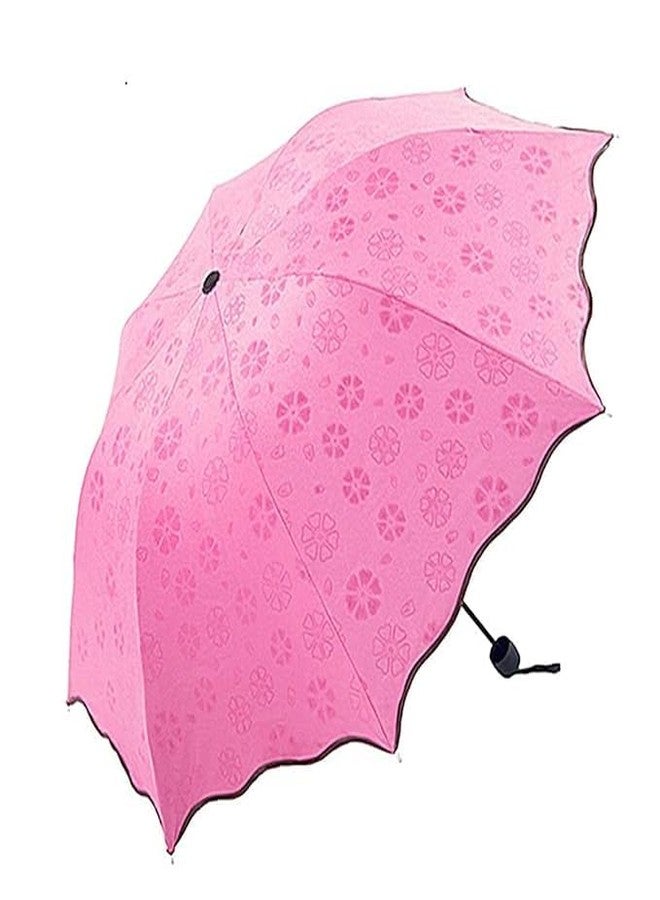 AESTROKE Floral Pattern Umbrella with Scalloped EdgeWomen Men and Children Umbrella Flower Print Sun and Rain,[Multiple Colors ][1 pcs] - Image 2