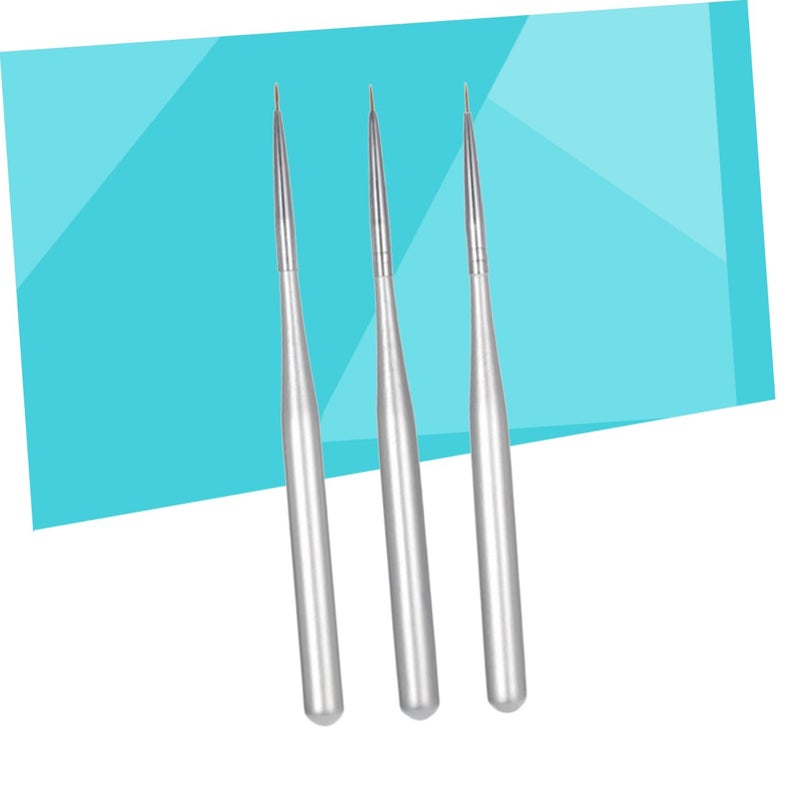 3Pcs Nail Art Liner Brush Pen Set For Gel Polish Line Drawing - Image 3