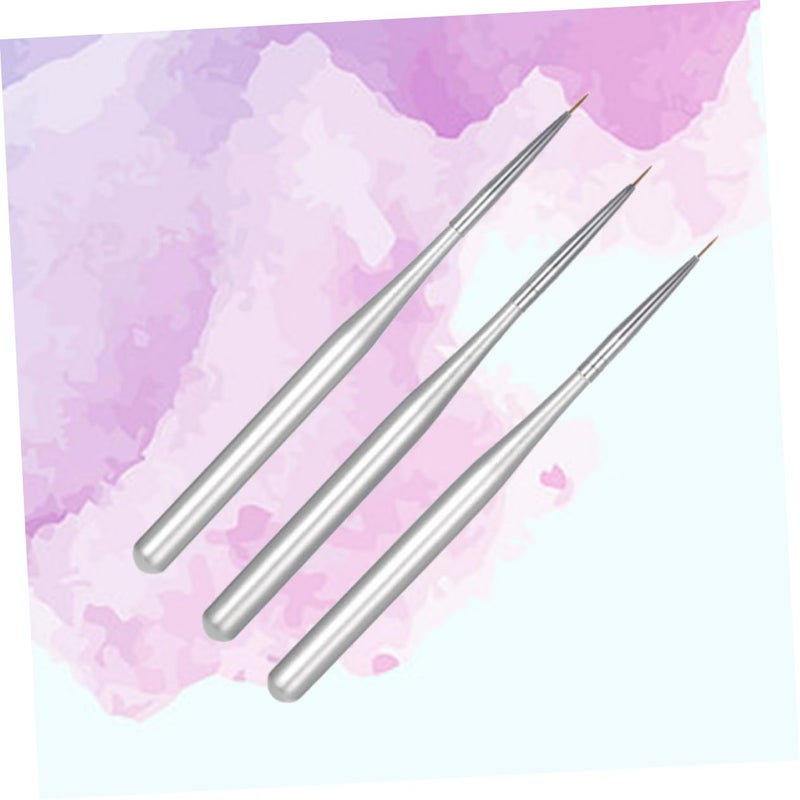 3Pcs Nail Art Liner Brush Pen Set For Gel Polish Line Drawing - Image 5