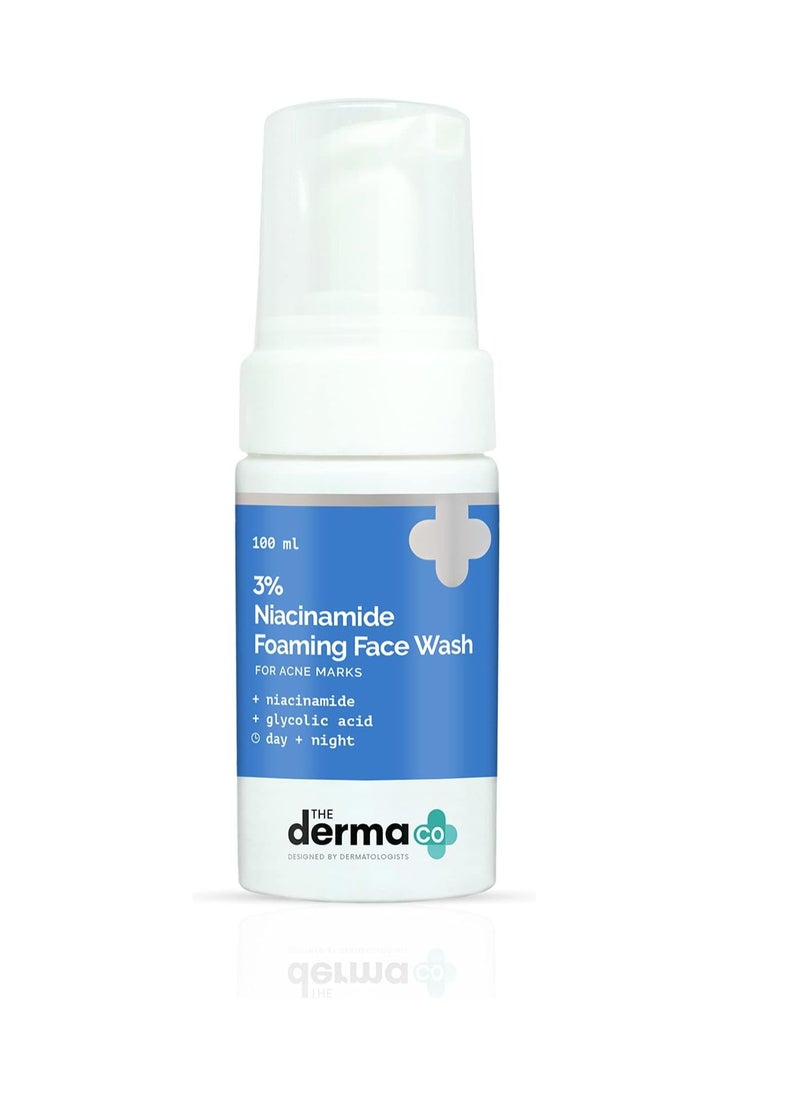 THE derma Co Co 3% Niacinamide Foaming Face Wash For Acne Marks 100 Ml  - Image 3