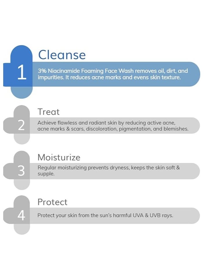 THE derma Co Co 3% Niacinamide Foaming Face Wash For Acne Marks 100 Ml  - Image 4