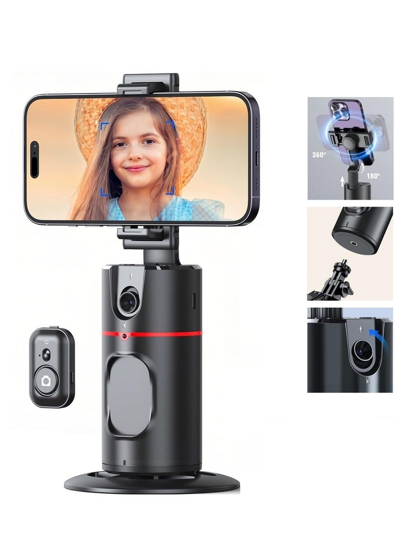 Houmt Auto Face Tracking Smart Selfie Stick Object Tracking Holder No App Required 360° Rotation Body Phone Camera Mount with Detachable Remote Smart Shooting Holder Gesture Control for Live Vlog Streaming  - Image 1