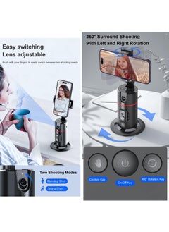 Houmt Auto Face Tracking Smart Selfie Stick Object Tracking Holder No App Required 360° Rotation Body Phone Camera Mount with Detachable Remote Smart Shooting Holder Gesture Control for Live Vlog Streaming  - Image 2