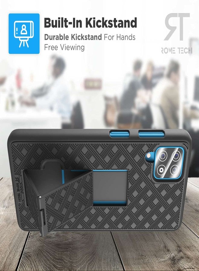 ROME TECH Designed for Samsung Galaxy A42 5G Case with Belt Clip Holster - Kickstand Cover Phone Case - Black - Image 5