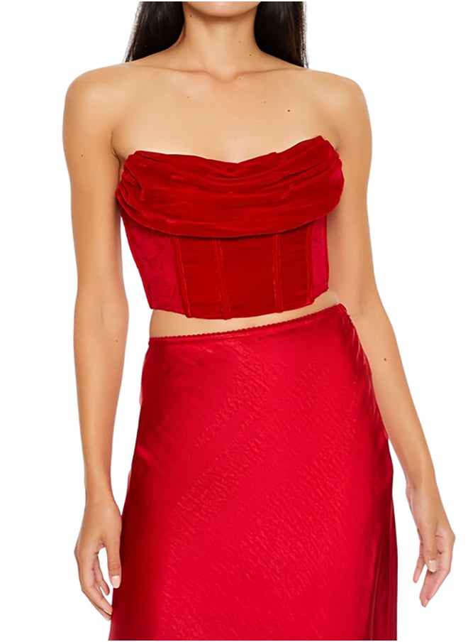 FOREVER 21 Cowl Corset Tube Top  - Image 1