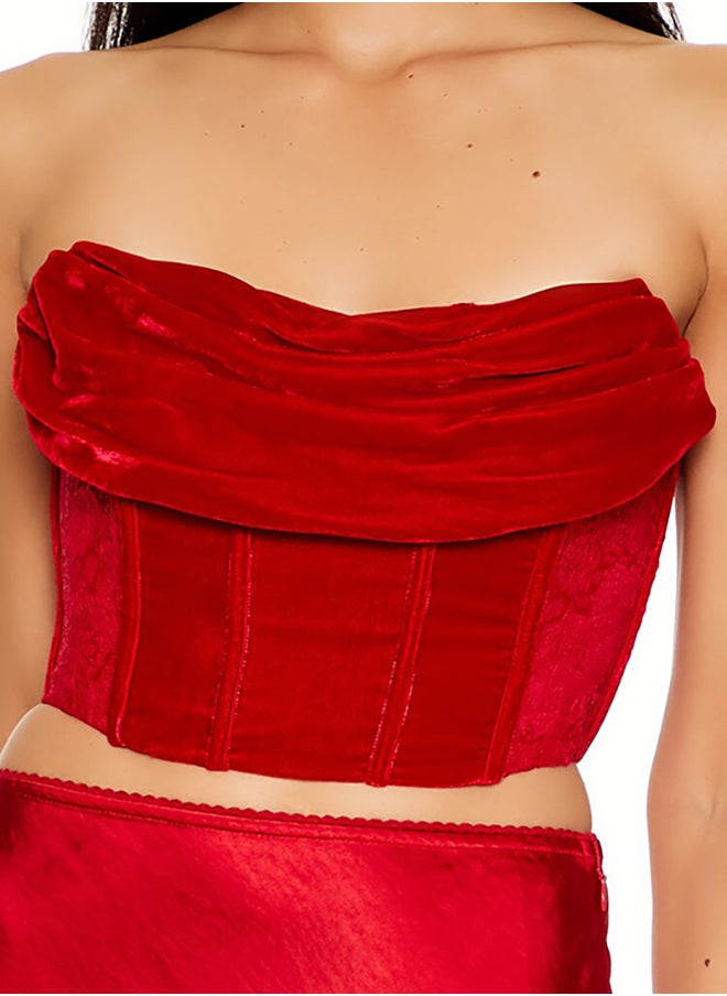 FOREVER 21 Cowl Corset Tube Top  - Image 5