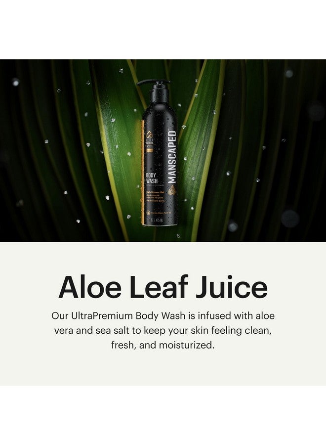 مانسكابيد غسول الجسم الفاخر للرجال من مانسكيبد®، تركيبة تنظيف فاخرة غنية بالألوفيرا وملح البحر، جل استحمام يومي منعش ومغذي لترطيب البشرة، (16 أونصة)، عبوة من قطعتين - Image 3