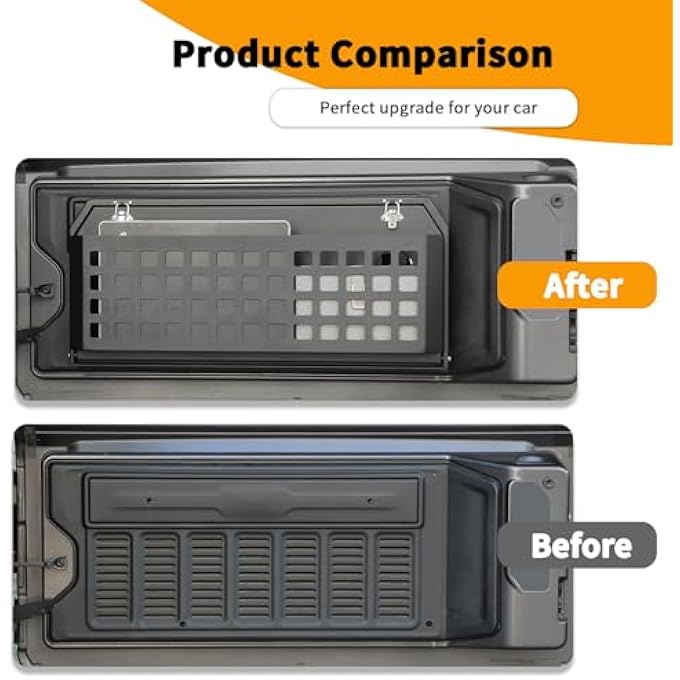 rayihni Tailgate Table Double-Layer Foldable Table Cargo Shelf Storage Rack Compatible with Jeep Wrangler JK JKU JL JLU 2007-2024, Black - Image 3