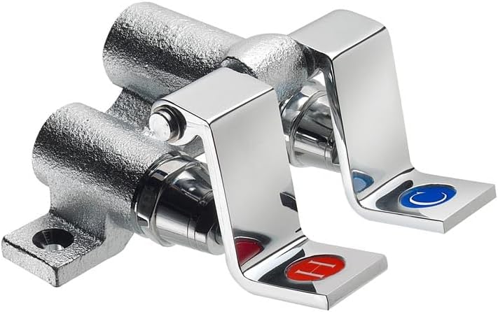 Krowne Royal Series 16120L 412 Center Hole Foot Valve with ColorCoded Double Pedal Design Repair Kit for Commercial Food Preparation  12 Outlet and Inlet NSF Mounting Screws Not Included