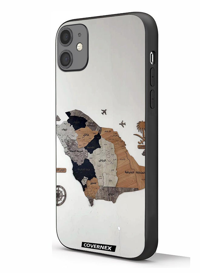 Covernex Apple iPhone 11 Protective Case Cover Printed Featuring Saudi Arabia Regional Map - Image 1