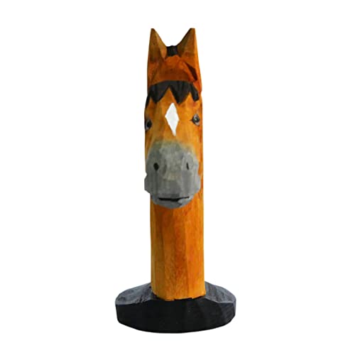 Red Dollar Handmade Wood Carved Animal Eyeglass Holder, Cute Sunglasses Display Stand, Nightstand Home Office Desk Decor, Christmas Holiday New Year Business Gift for Men Women Adults(Horse) - Image 4