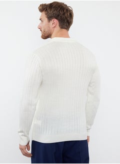 trendyol Ecru Slim Polo Neck Plain Knitwear Sweater TMNAW25KZ00022  - Image 5