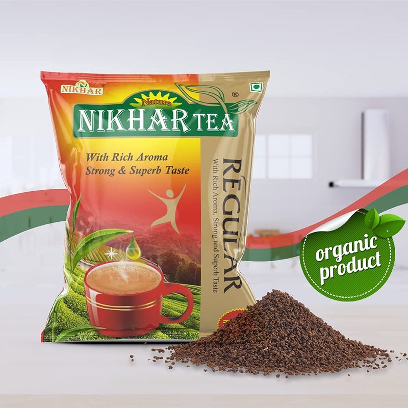 Nikhar Tea 55g x 20 Pouch | Regular Rich Aroma, Strong & Superb Chai Patti (1.1 Kg) - Image 3