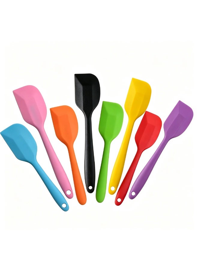 jaexest 8‑Piece Multicolour Food Grade Silicone Spatula Set BPA Free Heat Resistant Mixing Scraping Baking Tool 28cm(11.02inch) - Image 1