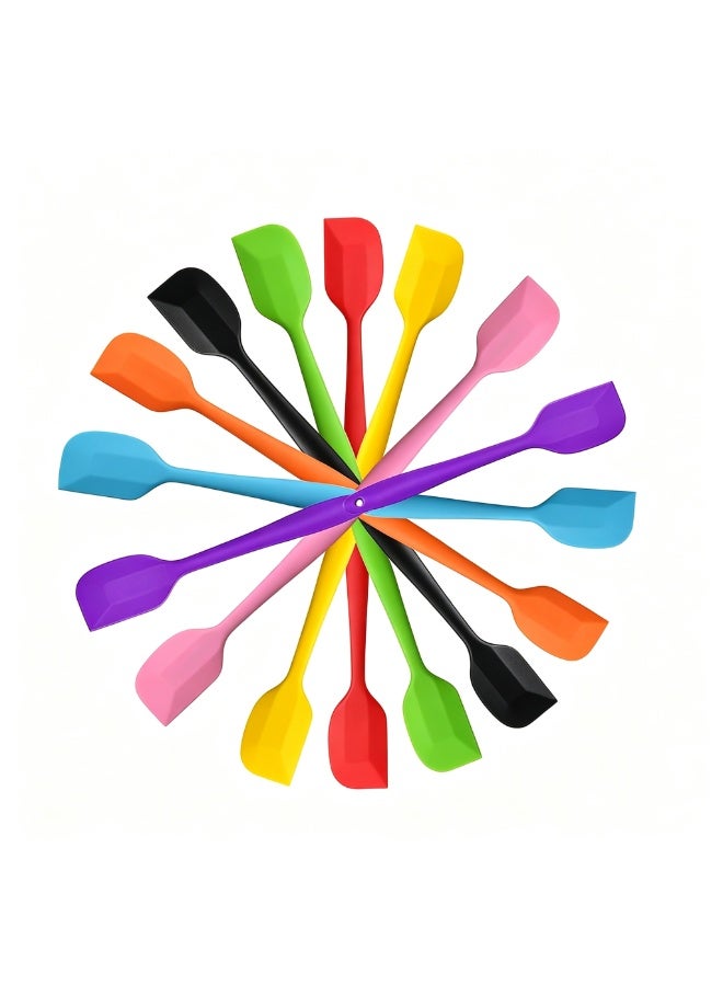 jaexest 8‑Piece Multicolour Food Grade Silicone Spatula Set BPA Free Heat Resistant Mixing Scraping Baking Tool 28cm(11.02inch) - Image 4