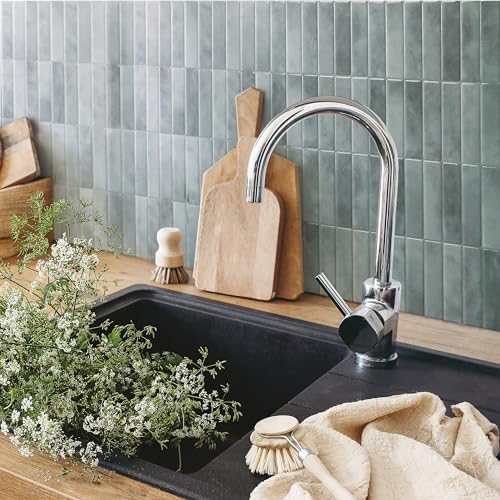 SMART TILES Peel and Stick Backsplash - 5 Sheets of 11.43" x 9" - 3D Adhesive Peel and Stick Tile Backsplash for Kitchen, Bathroom, Wall Tile - Image 2