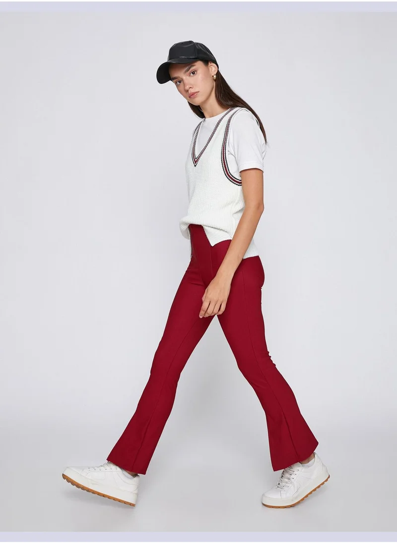 كوتون Slitted Crop Leggings