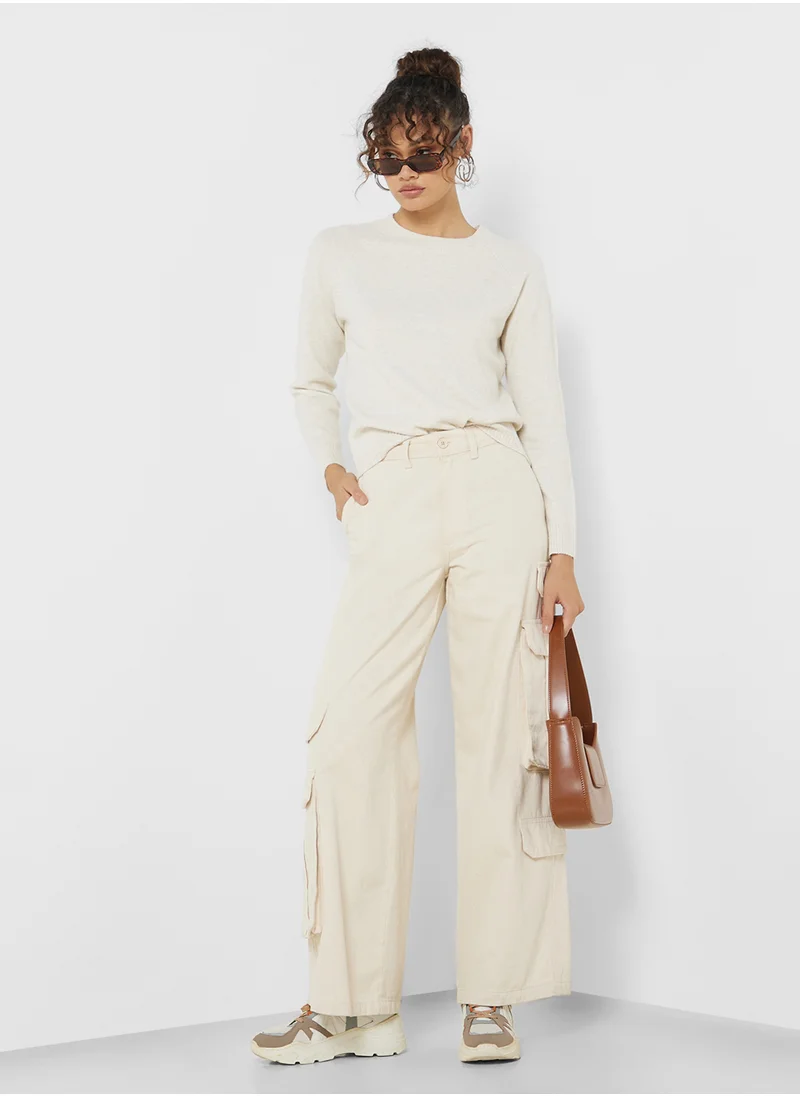 VERO MODA Striped Crew Neck Sweater
