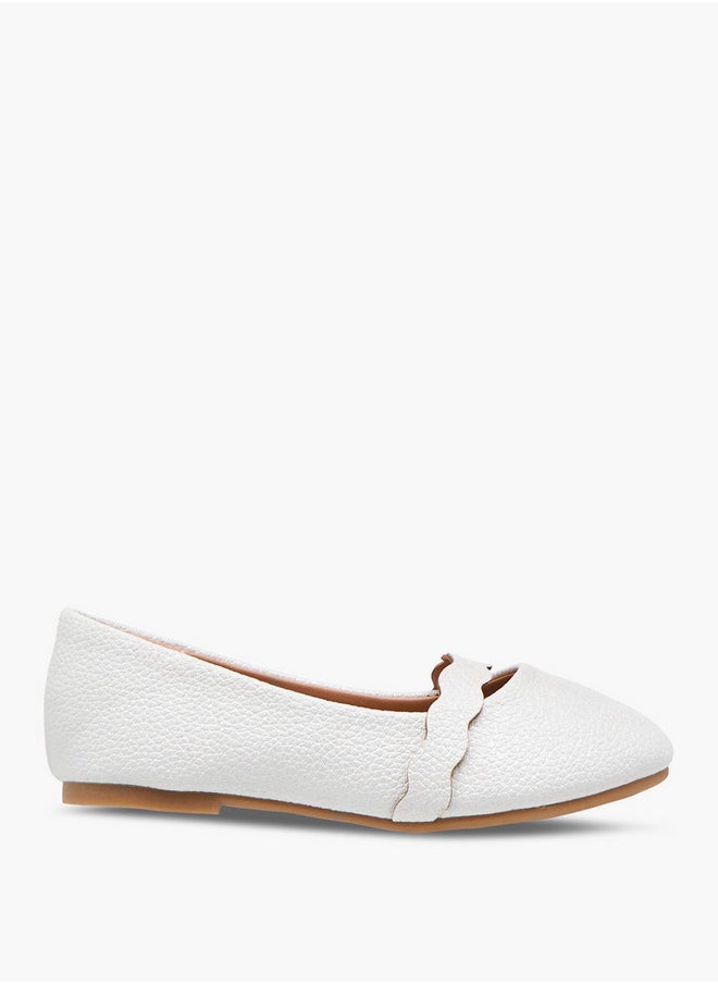 Flora Bella By Shoexpress Girls Textured Slip-On Ballerina Shoes  - Image 3