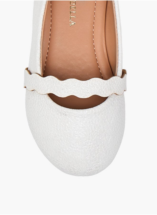 Flora Bella By Shoexpress Girls Textured Slip-On Ballerina Shoes  - Image 4