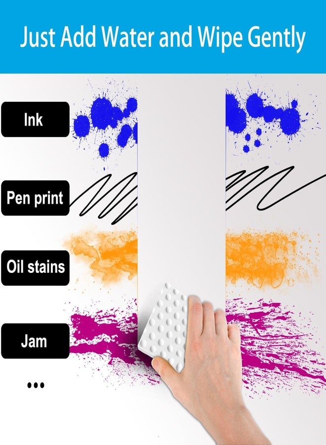 Aakarit Magic Cleaning Sponge Multi-Purpose Melamine Foam Eraser | Stain Remover for Kitchen, Bathroom, Wall, Shoes & Tiles | No Chemical Cleaning Pad | Heavy Duty White Magic Sponge (2) - Image 4