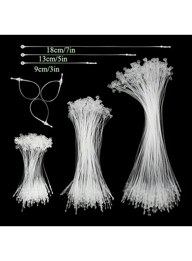 5000Pcs Transparent Snap Lock Tag Fasteners 9cm Adjustable Security Bead Rings Bulk - Image 3
