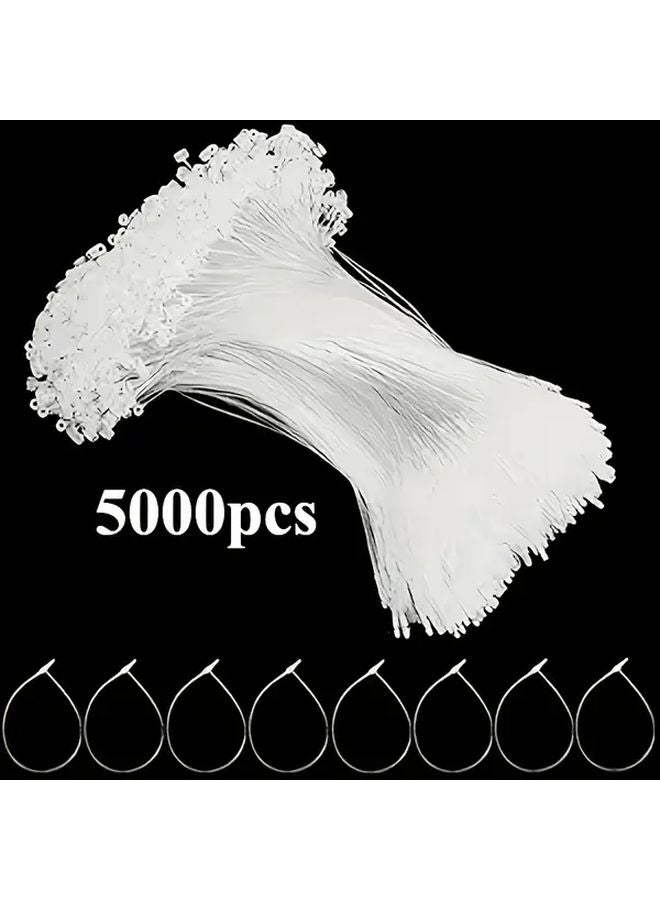 5000Pcs Transparent Snap Lock Tag Fasteners 9cm Adjustable Security Bead Rings Bulk - Image 2