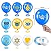 Chalyna 45 Pieces Hanukkah Party Balloons 12 Inch Menorah Dreidel Balloons Chanukah Toy Happy Hanukkah Latex Balloons for Hanukkah Party Jewish Holiday Party Indoor Outdoor Home Yard Decoration Supplies - Image 4