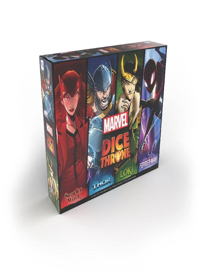 USAopoly Marvel Dice Throne | 4 Hero Box Featuring Scarlet Witch, Thor, Loki, Spider-Man | 2-to-4 Player Competitive Dice Game | Officially-Licensed | Compatible with The Dice Throne Ecosystem  - Image 4