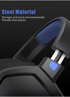 NUBWO G06 Gaming Headset,Wireless Gaming Headphones with Mic for PS5, PS4, PC, and Switch, Ergonomic Design,2.4GHz Wireless + Bluetooth-50mm Drivers,Black/Blue  - Image 2