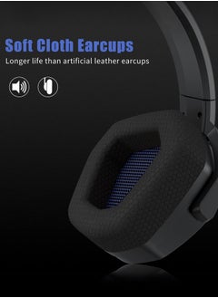 NUBWO G06 Gaming Headset,Wireless Gaming Headphones with Mic for PS5, PS4, PC, and Switch, Ergonomic Design,2.4GHz Wireless + Bluetooth-50mm Drivers,Black/Blue  - Image 4