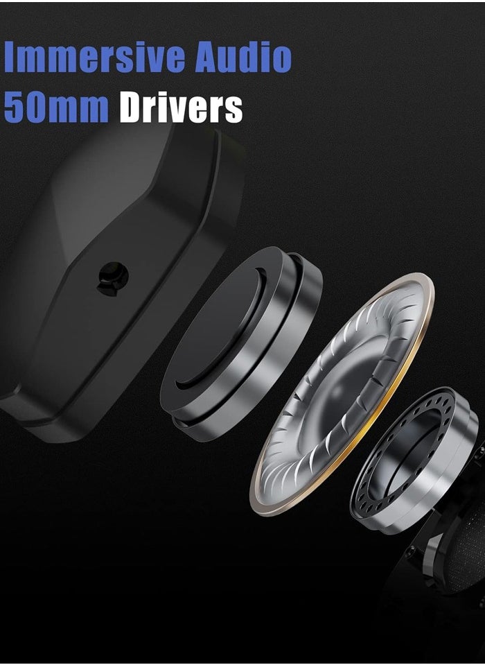 NUBWO - G06 Gaming Headset,Wireless Gaming Headphones with Mic for PS5, PS4, PC, and Switch, Ergonomic Design,2.4GHz Wireless + Bluetooth-50mm Drivers,Black/Blue - Image 1