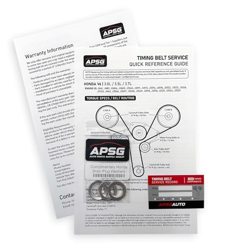 APSG TIMING BELT KIT with Water Pump, Tensioner, Idler Pulley, Seals | Compatible with TL, MDX, RL, ACCORD, ODYSSEY, RIDGLINE, PILOT ZDX V6 | Complete GENUINE OEM Kit - Image 2
