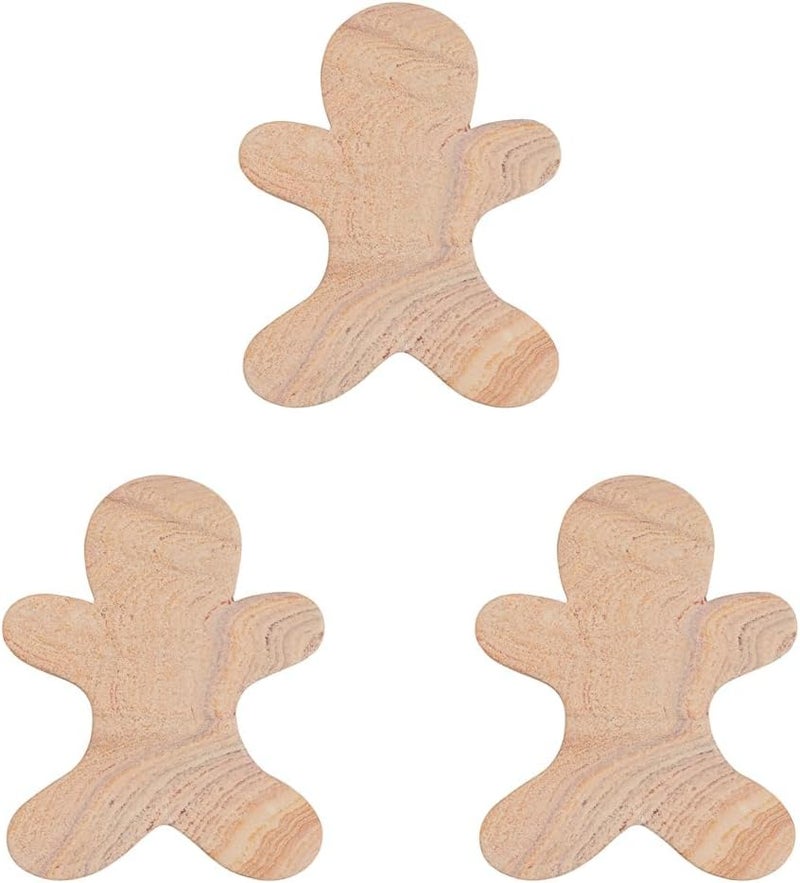 Mud Pie Gman Xmas Mini Marble Serving Boards approx 8 x 5 TAN Pack of 3 - Image 1