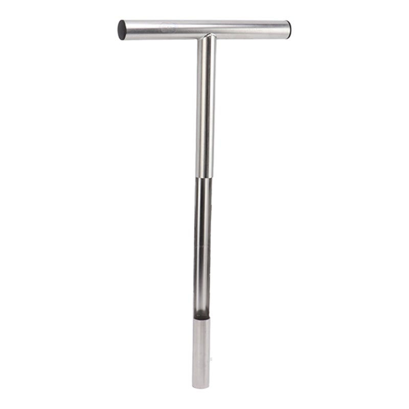 Soil Sampler Probe 304 Stainless Steel Protable T Handle Soil Sampling Tool for Farm Garden Lawn 21in - Image 1