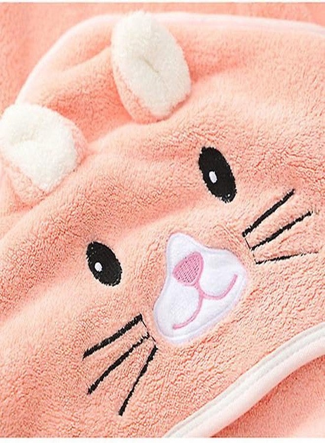 CUTEABLY Baby Towels with Hooded Ultra Soft Towels Newborn, Unique Animal Design for Boys and Girls (Dark Pink) - Image 5