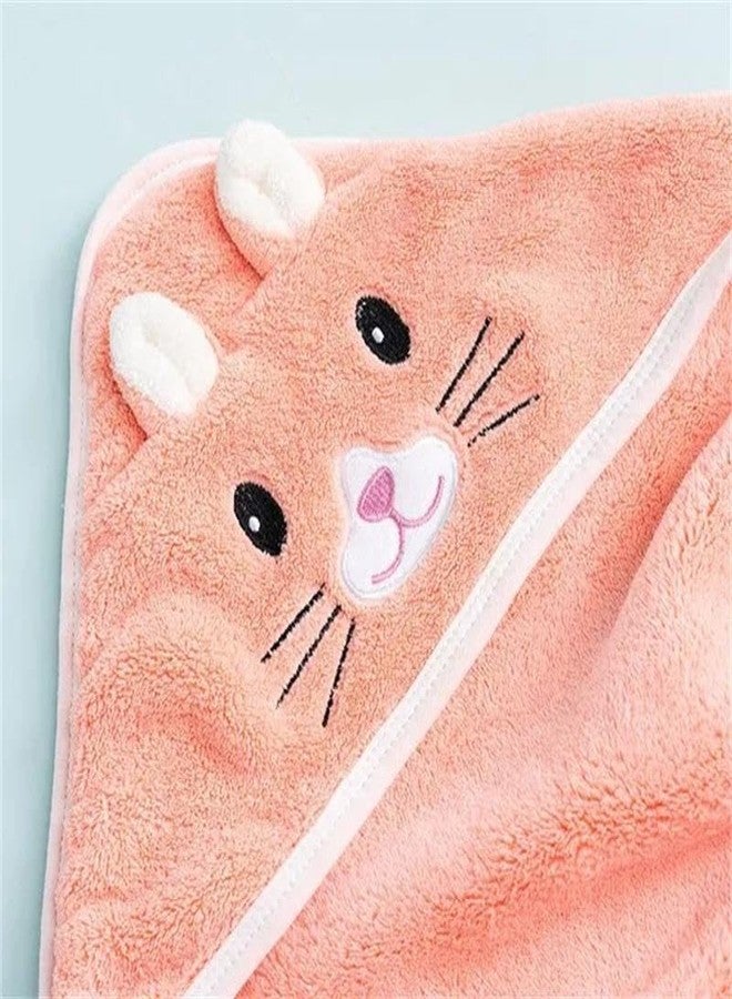 CUTEABLY Baby Towels with Hooded Ultra Soft Towels Newborn, Unique Animal Design for Boys and Girls (Dark Pink) - Image 2