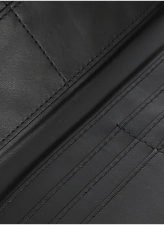 DejaVu Textured Zebra Pattern Multi Pockets Wallet - Black & Taupe  - Image 4
