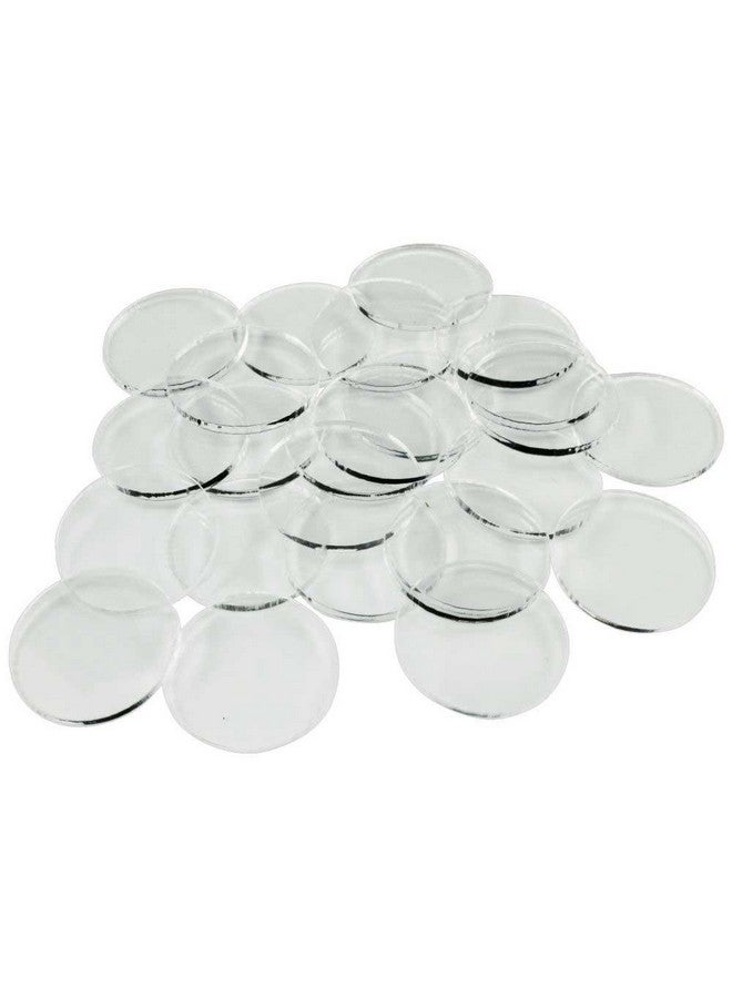 LITKO Clear Circular Miniature Bases | 1.5mm Thick | Round Figure Stands for Wargaming Boardgaming and Collectible Figures (25mm Clear Round Bases - 25 Pack) - Image 1