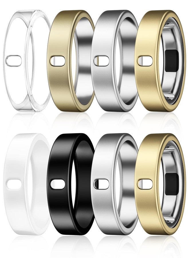 Vigamen 8 Pack Cover Compatible with Oura Ring Gen 4/Oura Ring Gen 3 Horizon/Heritage,Charging Derectly,Matte Texture Wear-Resistant Anti-Scratch TPU Protector for Women Men Working Out Gym(E,Size 6) - Image 1