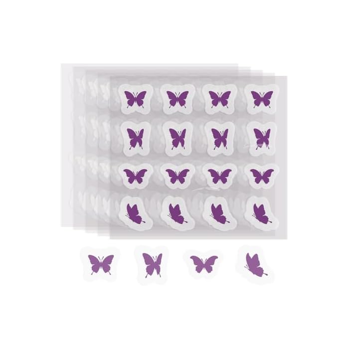 80 Pack Sunscreen Reminder Stickers, UV Stickers for Sunscreen Reapply Reminder, Color-Changing Visual Reminder Stickers to Help Check and Reapply Sunscreen for Kids Adults Outdoor Use, Butterfly