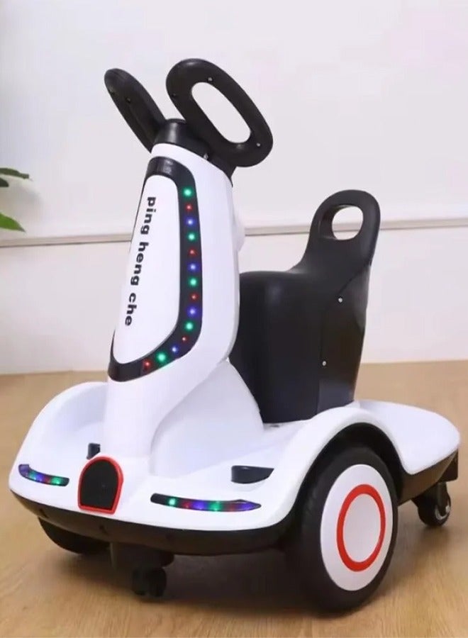 Multi-function electric scooter for children, four-wheel electric scooter with double drive, music and light, CN plug, styleKids Electric Car / Electric Scooter for Kids Girls - Image 1