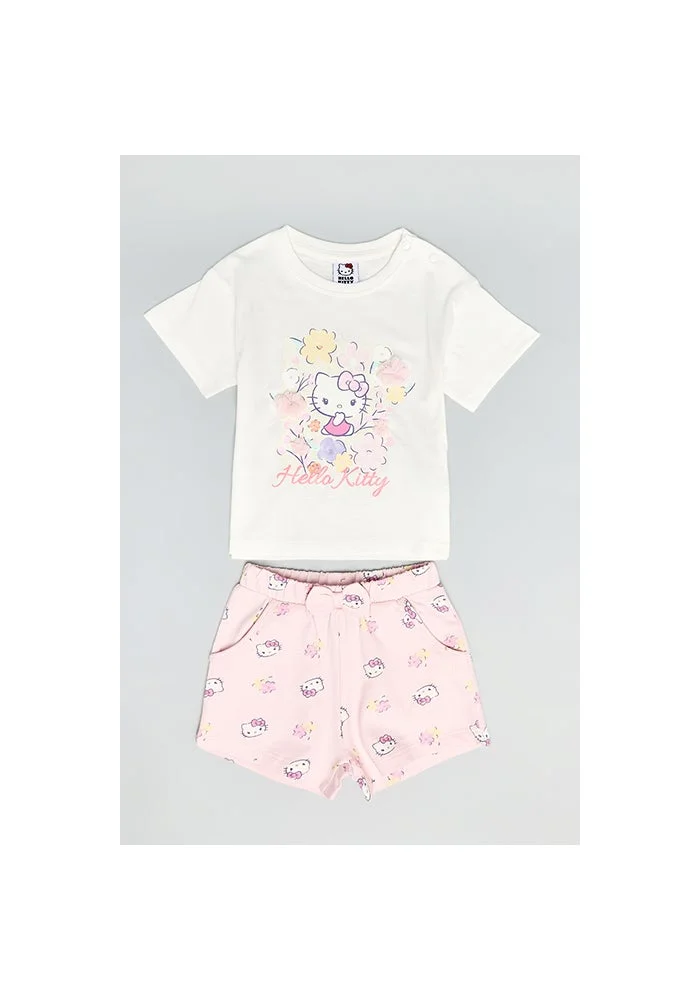 أر أند بي Hello Kitty Print T-Shirt & Shorts Set