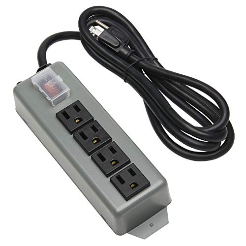 TRIPP LITE UL603CB-6 Waber Industrial Power Strip 4 Outlet 6' Cord, Locking Switch Cover,Black - Image 1