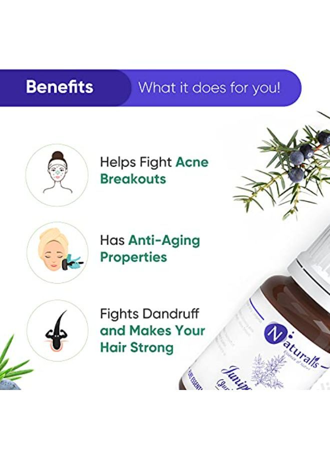 Naturalis Essence Of Nature Juniper Berry Essential Oil 100% Pure, Natural & Undiluted Therapeutic Grade For Skin Care, Scars, Acne, Anti Ageing - 15Ml  - Image 5