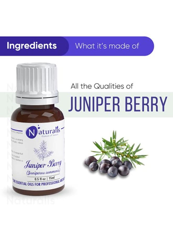 Naturalis Essence Of Nature Juniper Berry Essential Oil 100% Pure, Natural & Undiluted Therapeutic Grade For Skin Care, Scars, Acne, Anti Ageing - 15Ml  - Image 4