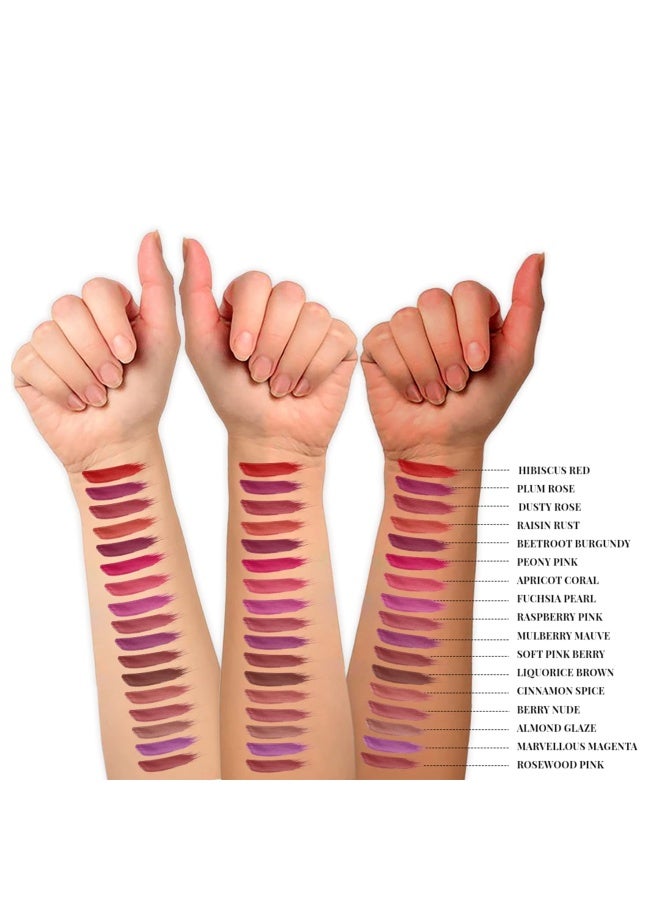 Just Herbs Herb-Enriched Matte Liquid Lipstick | Hydrating, Long-Lasting Wear | Vegan, Smudge-Proof Formula | Rich Pigment & Comfortable Finish - Image 2