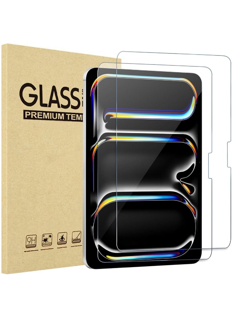 Captaintech 2-Pack Tempered Glass Screen Protector for iPad Pro 11 M4 (2024) - Compatible with A2836/A2837/A3006 Models - Ultra HD Clear ProCase Film - Image 1