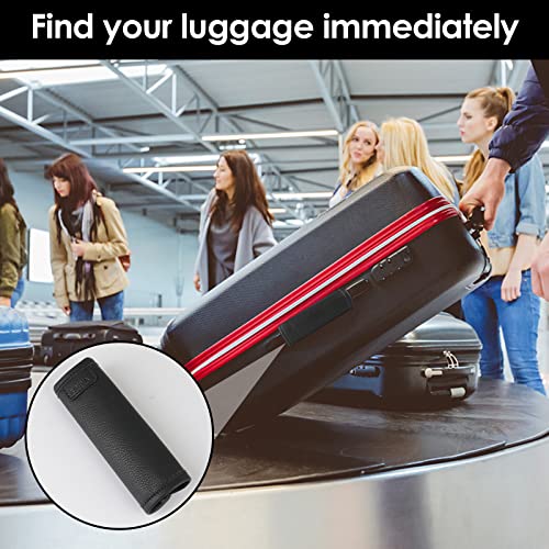 KINIVA 2 Pack Set Black Vegan Leather Luggage Handle Wraps, Luggage Identifiers Tags Markers for Suitcase, Travel Accessories - Image 5